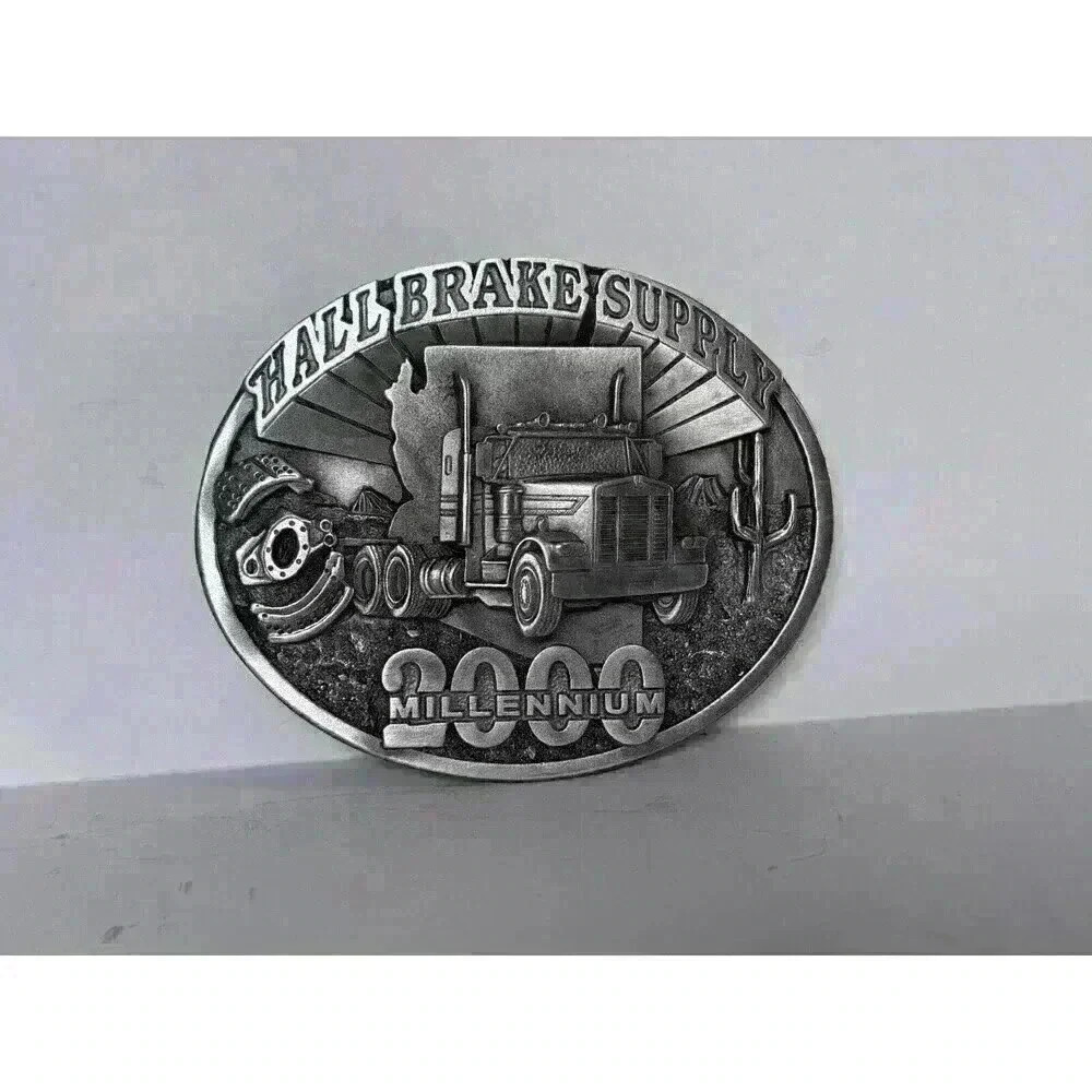 Vintage 2000 Hall Brake Supply Millennium Ltd Ed Pewter Belt Buckle #71 of 400